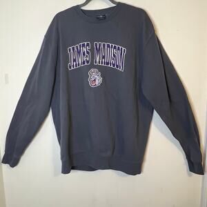JMU James Madison University Sweatshirt Embroidered & Applique Mens Sz Large